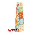 Stacking Tower Animals of the World w Wood Animals Discount