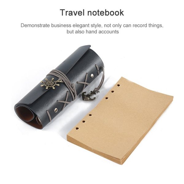 P697 Creative Corsair Anchor Stationery Notepad Office Supplies School Cute Retro Spiral Notebook Diary Book(Grey) Online Sale