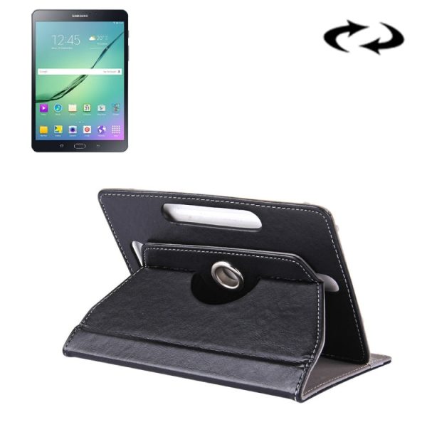 8 inch Tablets Leather Case Crazy Horse Texture 360 Degrees Rotation Protective Case Shell with Holder for Galaxy Tab S2 8.0 T715   T710, Cube U16GT, ONDA Vi30W, Teclast P86(Black) Online Sale