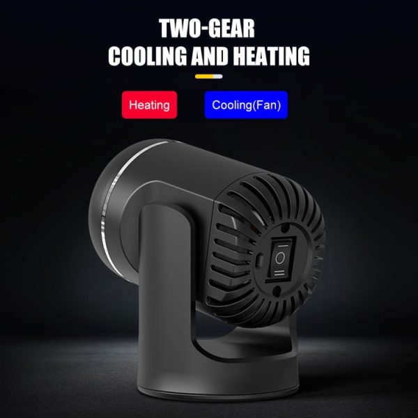 12V 130W Car Heating and Cooling Dual-use Fan Glass Defogging and Defrosting Heater(Black) Sale