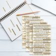 1 Sets Handbook DIY Vintage Text Sticker Material Pack(Black & White) on Sale