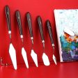 1 Sets 5PCS Plastic Handle Acrylic Painting Gouache Paint Knife Sale