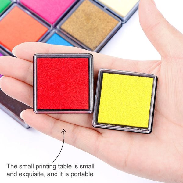 5 PCS Creative Color Ink Pad Small Ink Pad, Size:4x4cm(Deep Rose) Supply