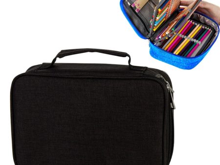 Waterproof Pencil Case 72 Color Large Capacity Sketch Pencil Bag Stationery Set(Black) Sale