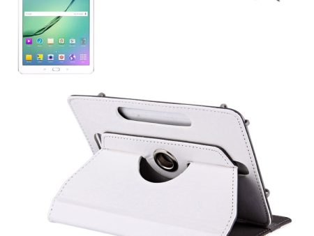 10 inch Tablets Leather Case Crazy Horse Texture 360 Degrees Rotation Protective Case Shell with Holder for Asus ZenPad 10 Z300C, Huawei MediaPad M2 10.0-A01W, Cube IWORK10(White) Discount