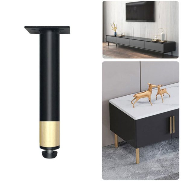 Metal Furniture Support Legs with Adjustment Pad, Height: 14.5cm(Black Gold) Sale