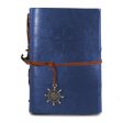 Spiral Notebook Diary Notepad Vintage Pirate Anchors PU Leather Stationery Gift Traveler Journal, Paper Size:S(Blue) Online Hot Sale