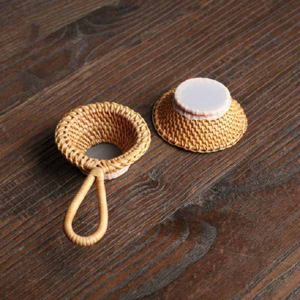 Bamboo Woven Creative Filter Reusable Filter Tea Colander Gadget, Style:Poplar Tea Leak For Sale