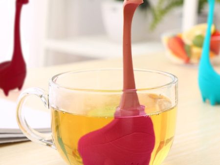 Food Grade PP Cooking Dinosaur Infuser Loch Ness Monster Shape Heat Resistance Total Tea Strainers Teaware Coffee Tools(Purple) on Sale