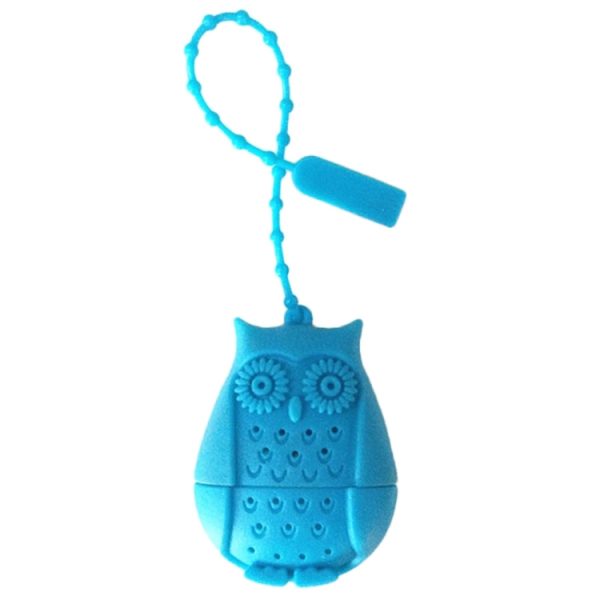 2PCS Creative Cute Owl Tea Strainer Tea Bags  Food Grade Silicone Tea Infuser Filter(Blue) Cheap